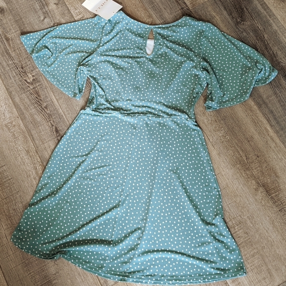 Gilli Sage with Polkadot Shift Mini Dress - Picture 4 of 6